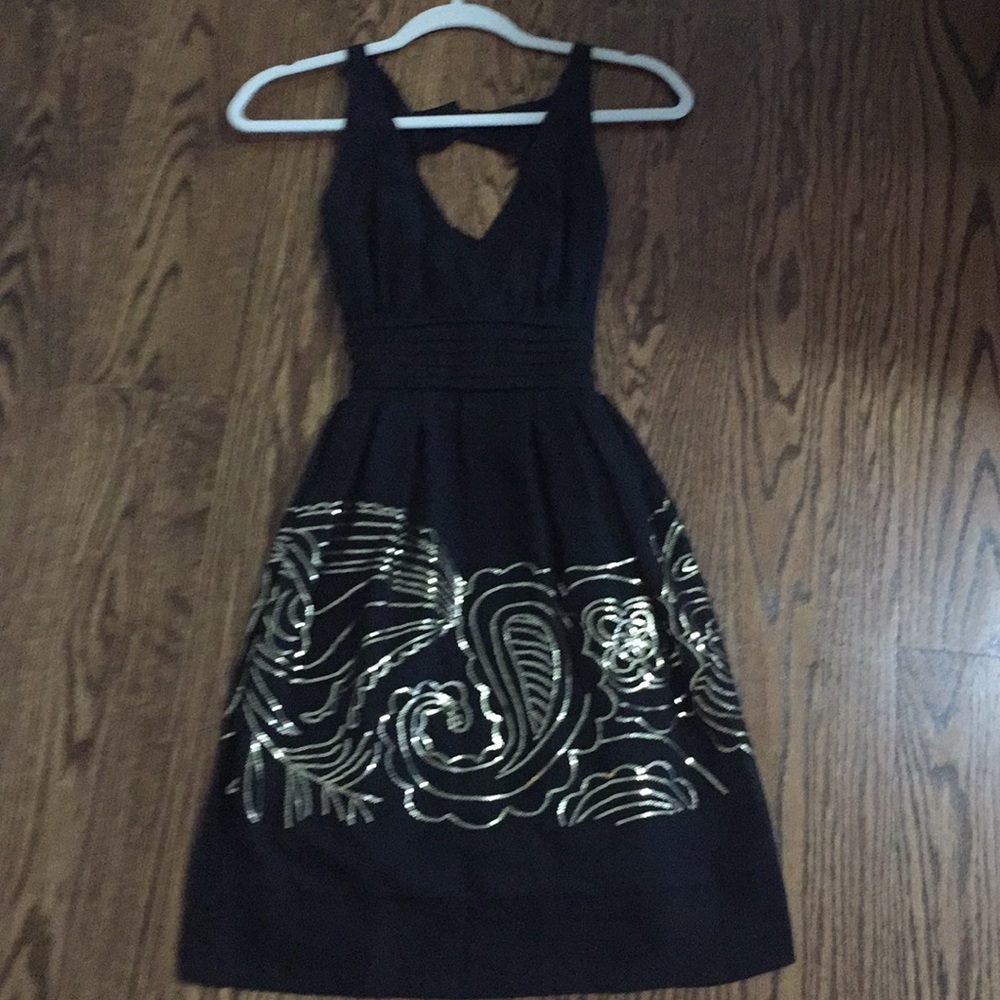 Gold and black pretty cocktail style dress